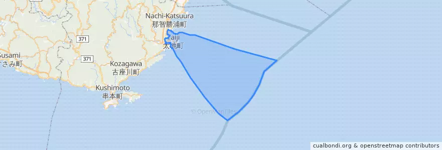 Mapa de ubicacion de 太地町.
