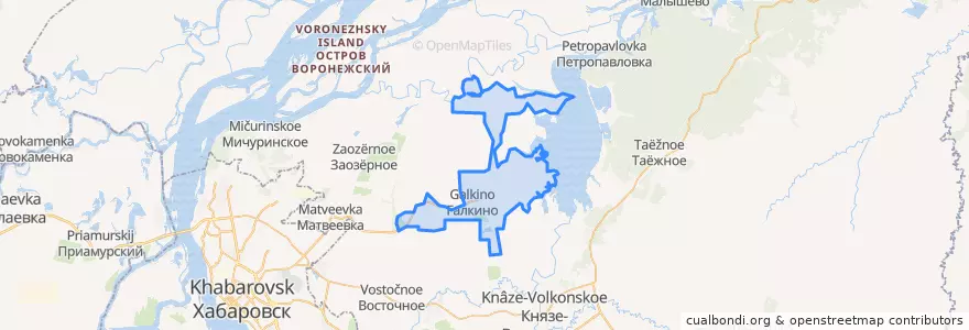 Mapa de ubicacion de Галкинское сельское поселение.