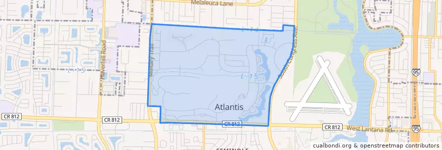 Mapa de ubicacion de Atlantis.