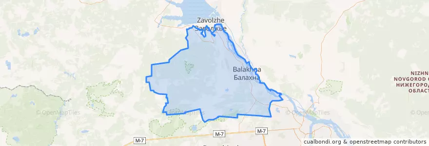 Mapa de ubicacion de Балахнинский район.