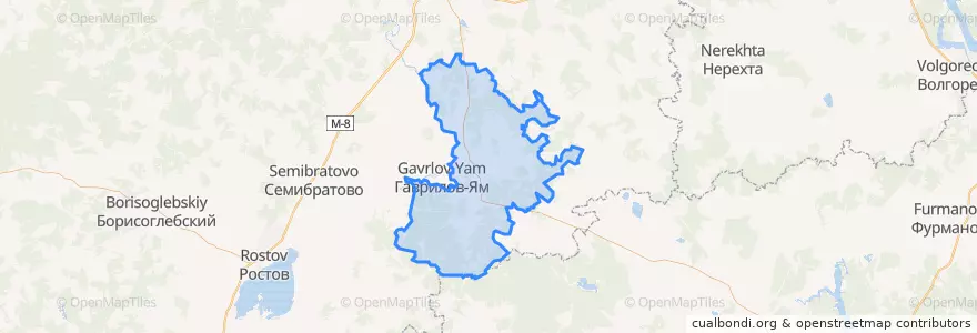 Mapa de ubicacion de Заячье-Холмское сельское поселение.