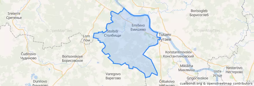 Mapa de ubicacion de Артемьевское сельское поселение.