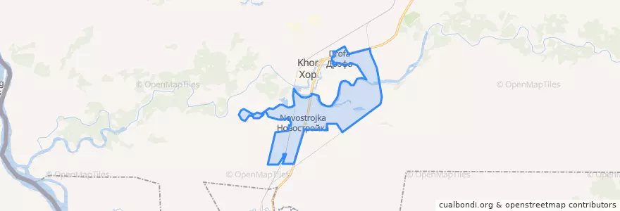 Mapa de ubicacion de Кондратьевское сельское поселение.