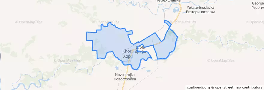 Mapa de ubicacion de Хорское городское поселение.