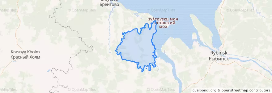 Mapa de ubicacion de Веретейское сельское поселение.