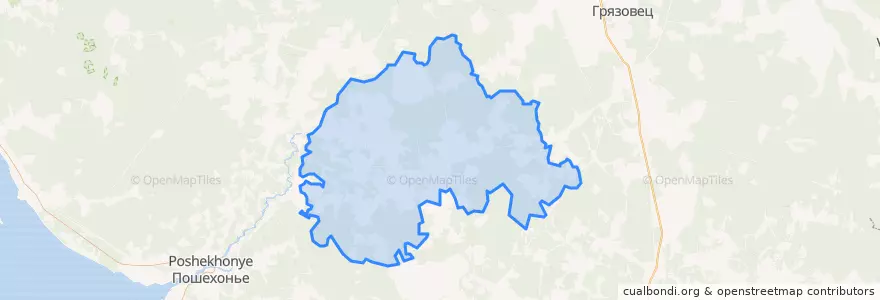 Mapa de ubicacion de Кукобойское сельское поселение.