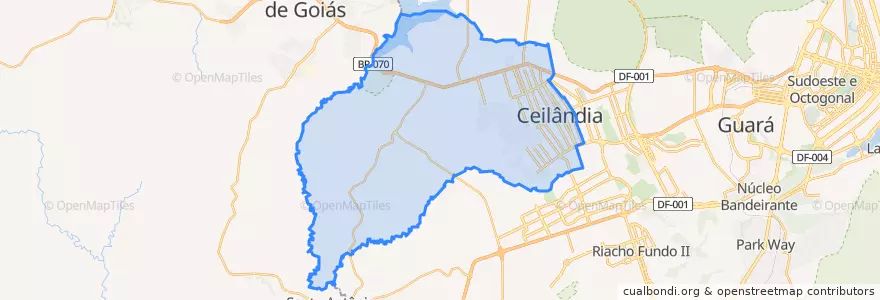 Mapa de ubicacion de Ceilândia.
