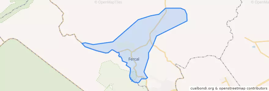 Mapa de ubicacion de Fercal.