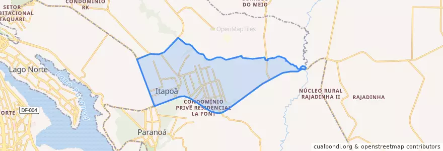 Mapa de ubicacion de Itapoã.