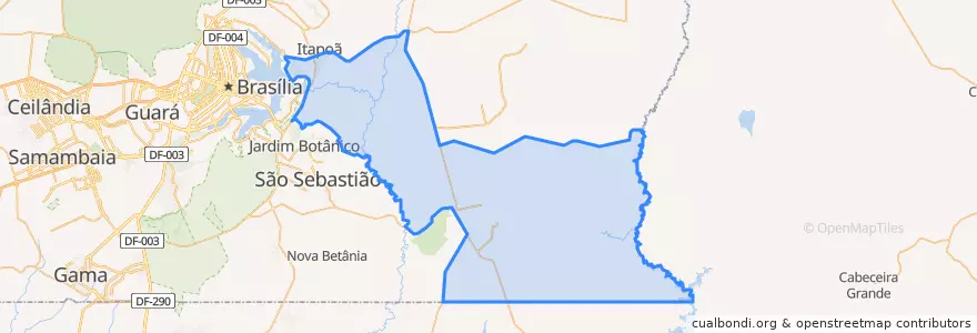 Mapa de ubicacion de Paranoá.