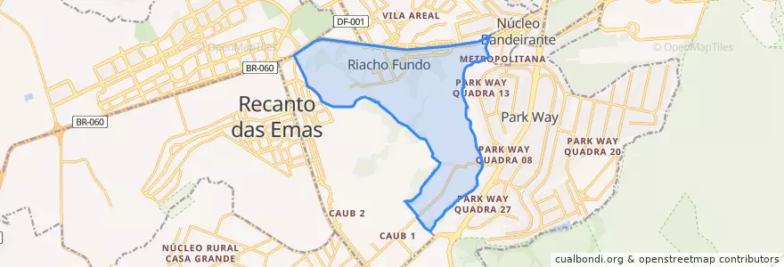 Mapa de ubicacion de Riacho Fundo.