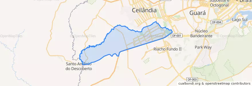 Mapa de ubicacion de Samambaia.