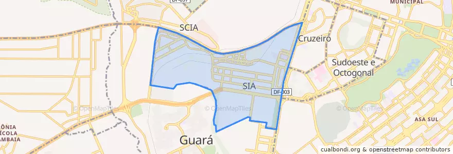 Mapa de ubicacion de SIA.