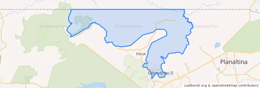 Mapa de ubicacion de Sobradinho II.