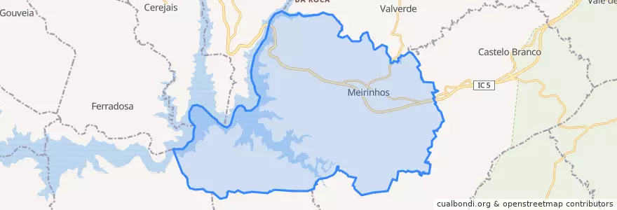 Mapa de ubicacion de Meirinhos.