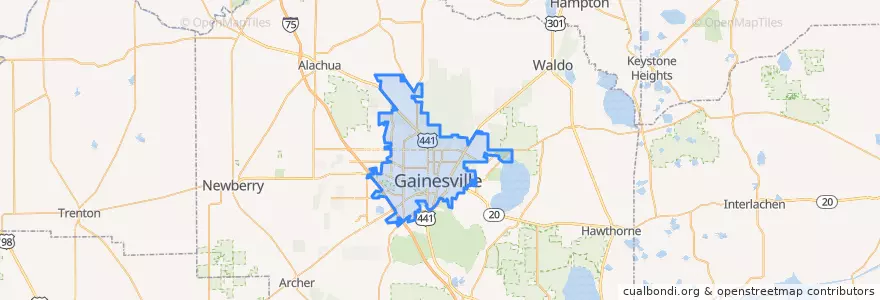 Mapa de ubicacion de City of Gainesville Municipal Boundaries.