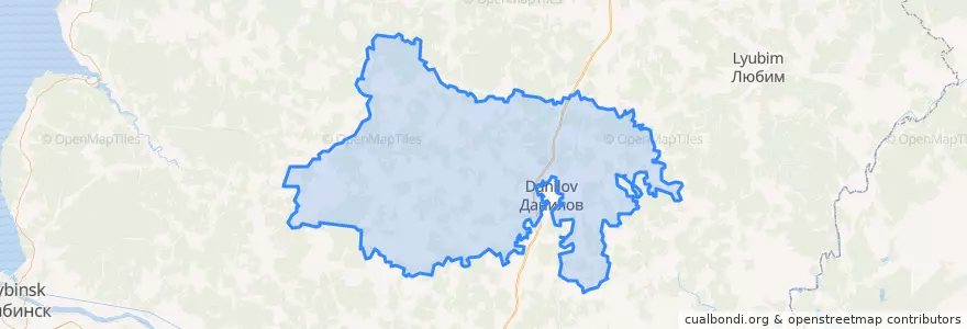 Mapa de ubicacion de Даниловское сельское поселение.
