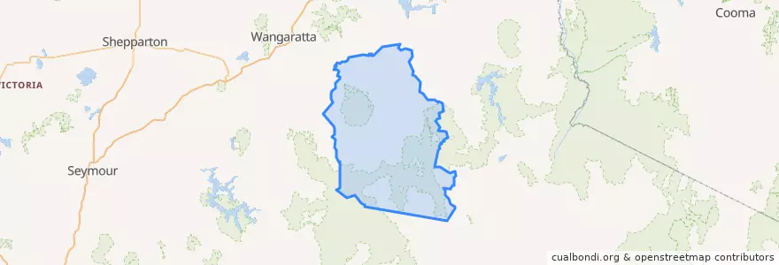 Mapa de ubicacion de Alpine Shire.
