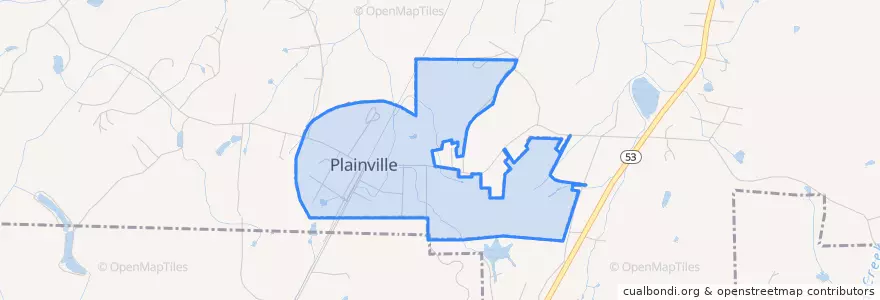 Mapa de ubicacion de City of Plainville.