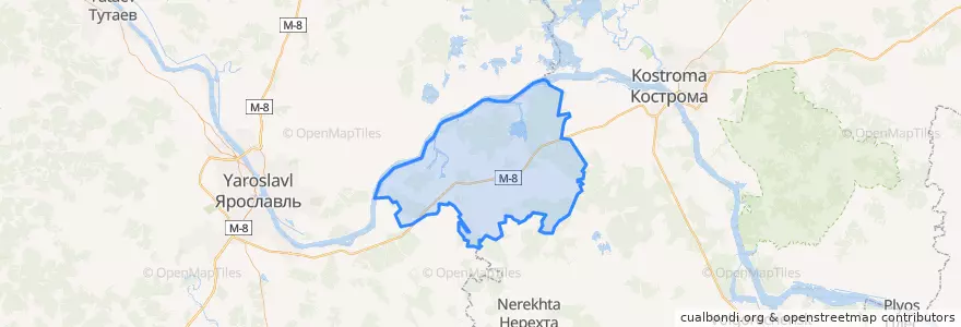 Mapa de ubicacion de Некрасовское сельское поселение.