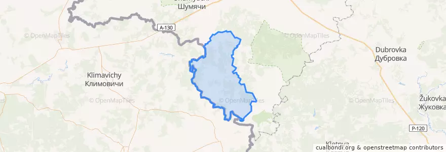Mapa de ubicacion de Кузьмичское сельское поселение.