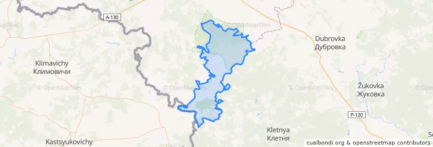 Mapa de ubicacion de Руханское сельское поселение.