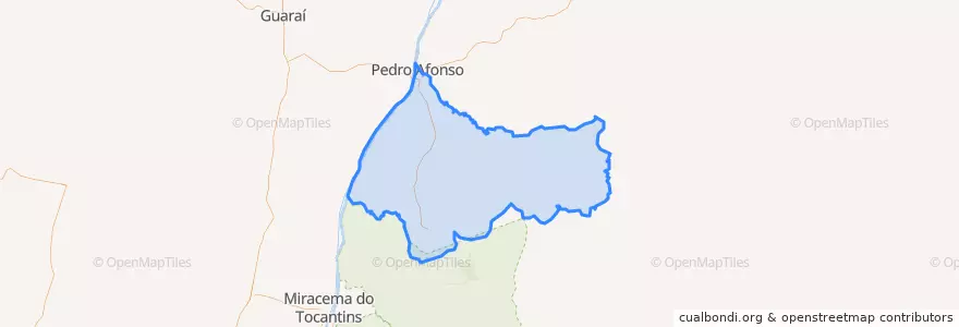 Mapa de ubicacion de Pedro Afonso.