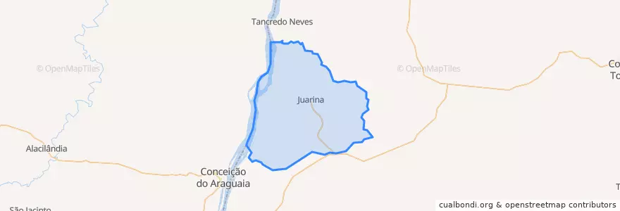 Mapa de ubicacion de Juarina.