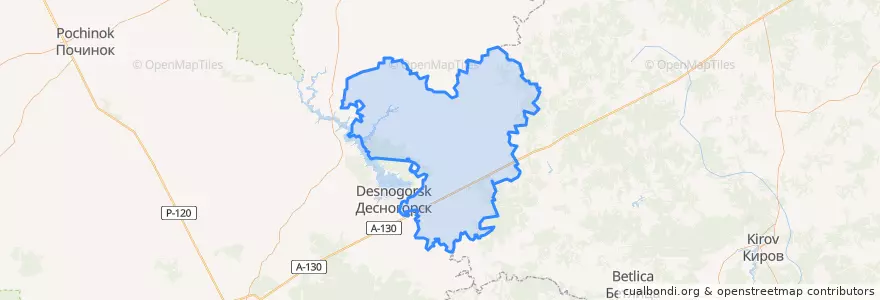 Mapa de ubicacion de Сырокоренское сельское поселение.