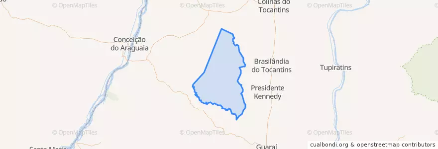 Mapa de ubicacion de Itaporã do Tocantins.