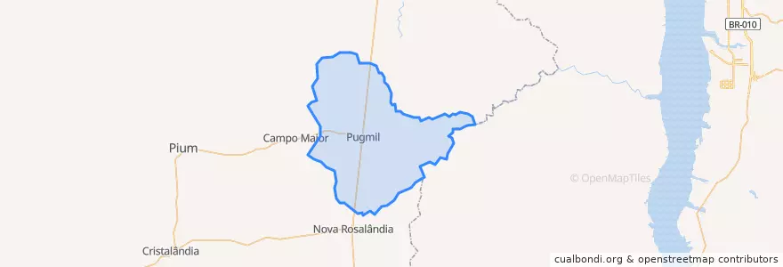 Mapa de ubicacion de Pugmil.