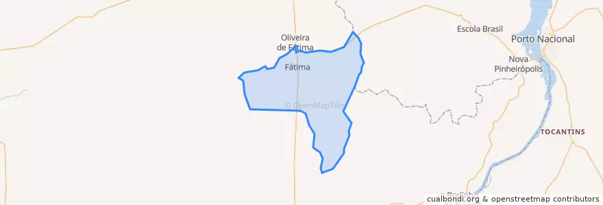 Mapa de ubicacion de Fátima.