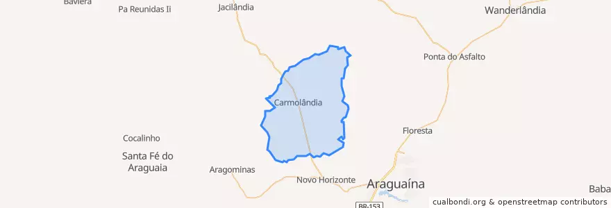 Mapa de ubicacion de Carmolândia.