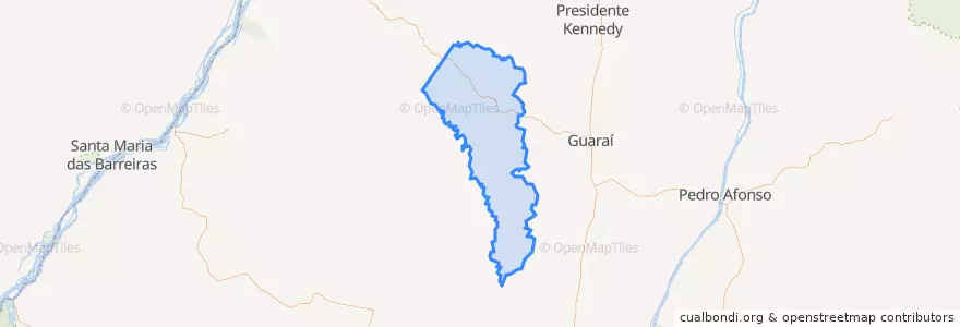 Mapa de ubicacion de Colméia.