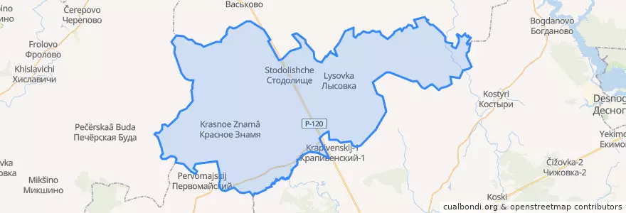 Mapa de ubicacion de Стодолищенское сельское поселение.
