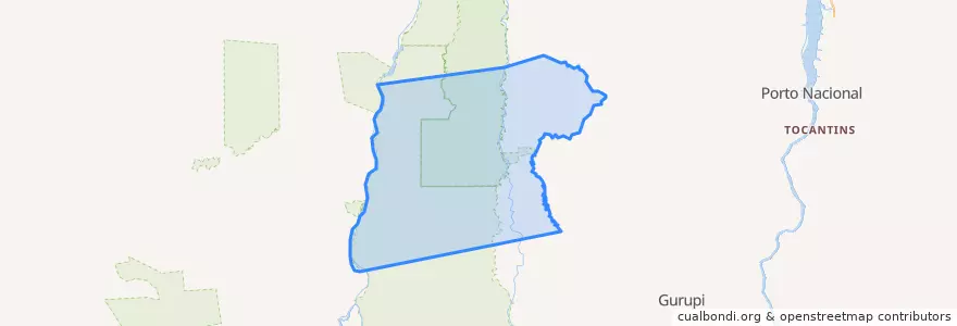 Mapa de ubicacion de Lagoa da Confusão.