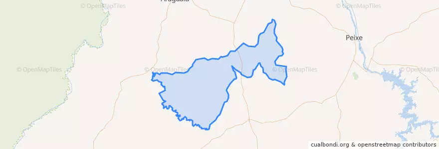 Mapa de ubicacion de Figueirópolis.