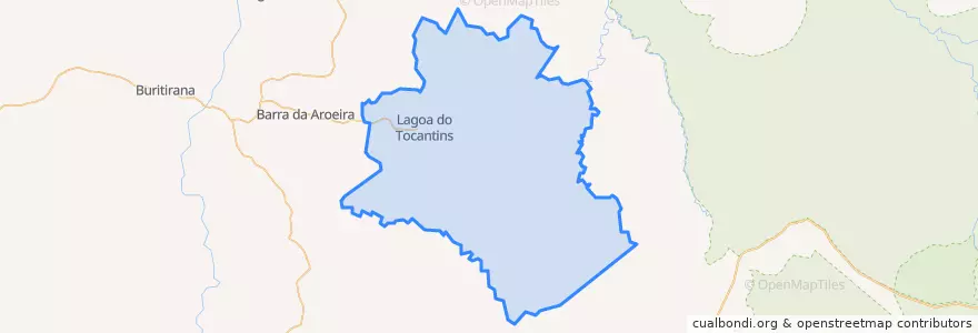 Mapa de ubicacion de Lagoa do Tocantins.