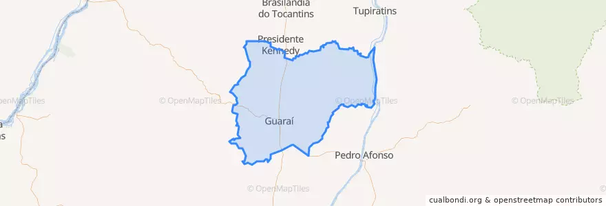 Mapa de ubicacion de Guaraí.