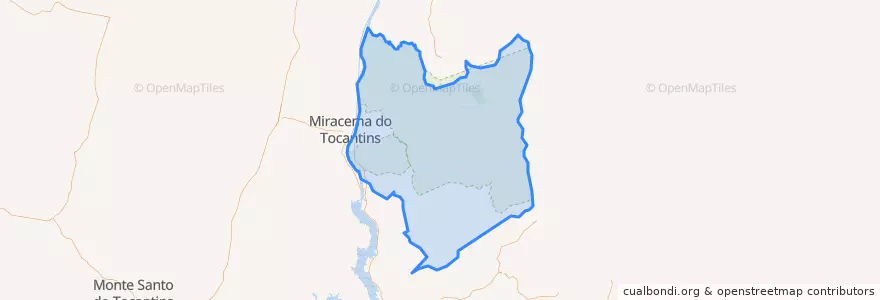 Mapa de ubicacion de Tocantínia.