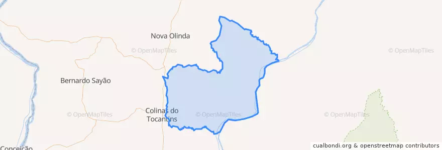 Mapa de ubicacion de Palmeirante.