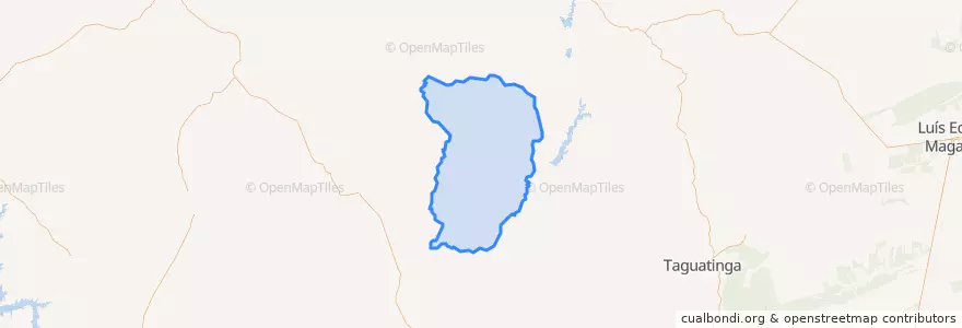Mapa de ubicacion de Taipas do Tocantins.