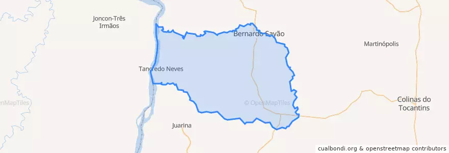 Mapa de ubicacion de Bernardo Sayão.