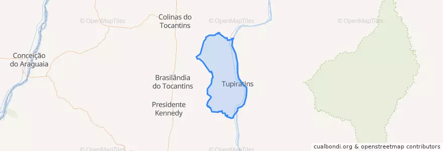 Mapa de ubicacion de Tupiratins.
