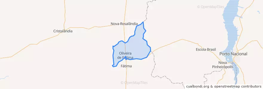 Mapa de ubicacion de Oliveira de Fátima.