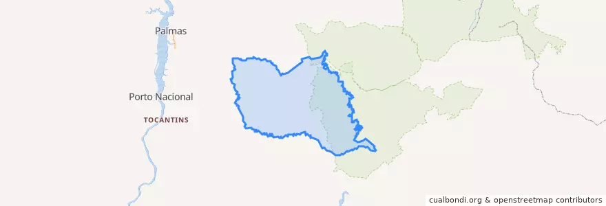 Mapa de ubicacion de Ponte Alta do Tocantins.
