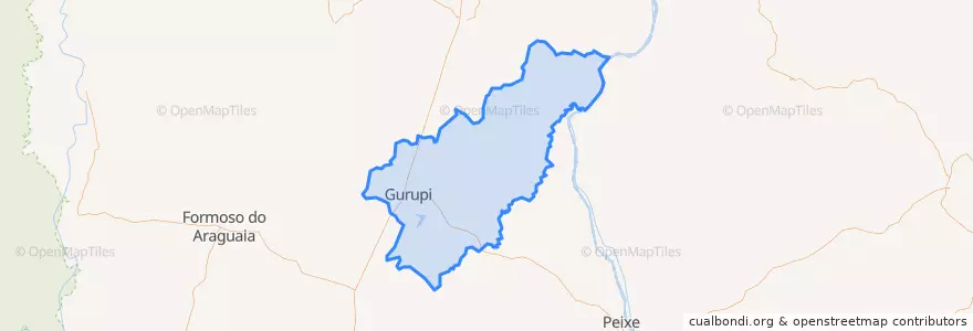 Mapa de ubicacion de Gurupi.