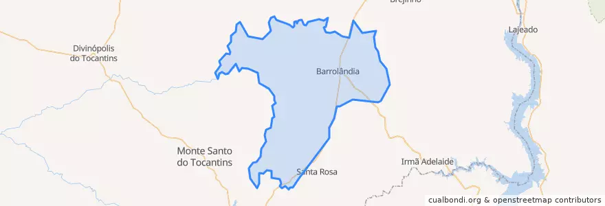 Mapa de ubicacion de Barrolândia.