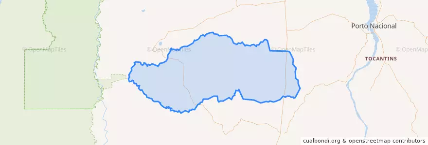Mapa de ubicacion de Santa Rita do Tocantins.