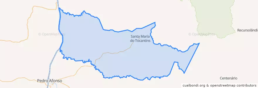 Mapa de ubicacion de Santa Maria do Tocantins.